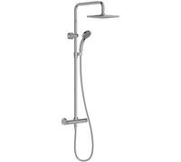 Jacob DELAFON July E5523-SP-CP Square Thermostatic Shower Column Water Saving Height Adjustable Easy Quick Installation Maximum Safety