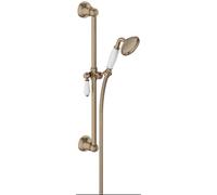 Jacob Delafon - Louise Shower Set - with Rail, Hose and Hand Shower - Retro Design - Water Saving - 53x22x129cm - Bronze Finish - E24364-BCN