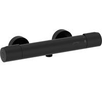 Jacob DELAFON Metro E24394-BL Black Thermostat Shower Faucet, Single Lever Mixer with Sensitivity Flow Limiter, Water Saving, Maximum Safety, Black