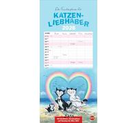 Jacob Familienplaner für Katzenliebhaber 2026: Terminkalender für Katzenliebhaber. Praktischer Familienkalender mit 5 Spalten. Liebvoll illustrierter Wandplaner für Familien.