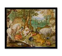 Jacob Hoefnagel Orpheus Charming The Animals Art Print Framed Poster Wall Decor 12x16 inch