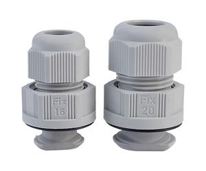 Jacob K341-1016-00 kWik Fix Cable Gland, M16 Light Grey RAL 7035