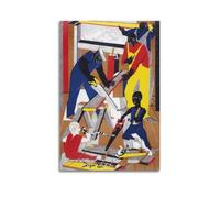 Jacob Lawrence Classic Posters Poster Workshop (1972) Cool Artworks Painting Wall Art Canvas Prints Hanging Picture Home Decors Idea 16x24inch(40x60cm)