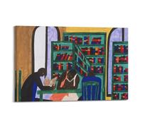 Jacob Lawrence Fine Artwork Poster Libraries Are Appreciated Wall Art Bedroom Prints Home Decor Hanging Picture Canvas 16x24inch(40x60cm)