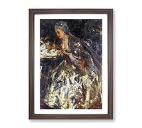 Jacob Maris The Little Marquise Classic Painting Framed Print | A4 Walnut Framed Wall Art | Ready to Hang | Classic Historical Picture | Living Room Bedroom Lounge Office