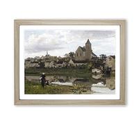 Jacob Maris View at Montigny sur Loing Classic Painting Framed Print | A4 Oak Framed Wall Art | Ready to Hang | Classic Historical Picture | Living Room Bedroom Lounge Office