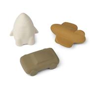 Jacob Natural Rubber Toys - Set of 3 Golden caramel mix one size