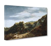 Jacob Ruisdael Dutch Dunes Canvas Print | Gallery Wrapped 30mm Frame Wall Art | 24x16 inches | Ready to Hang | Modern Picture | Living Room Bedroom Lounge Office