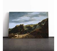 Jacob Ruisdael Dutch Dunes Canvas Print | Gallery Wrapped 30mm Frame Wall Art | 24x16 inches | Ready to Hang | Modern Picture | Living Room Bedroom Lounge Office