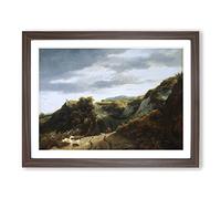 Jacob Ruisdael Dutch Dunes Classic Painting Framed Print | A4 Walnut Framed Wall Art | Ready to Hang | Classic Historical Picture | Living Room Bedroom Lounge Office