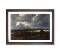 Jacob Ruisdael Landscape with Ruins Framed Print | A2 Walnut Framed Wall Art | Ready to Hang | Modern Nature Picture | Living Room Bedroom Lounge Office