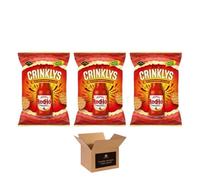 Jacob’s Cracker Crisps & Savoury Snack - Crunchy Flavoured Variety Sour Cream & Chive, Salt & Balsamic, Cheese & Onion, Salt & Vinegar, Baked Party Snacks Bag (Crinklys Frank’s RedHot 150g x Pack3)