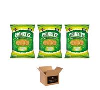 Jacob’s Cracker Crisps & Savoury Snack - Crunchy Flavoured Variety Sour Cream & Chive, Salt & Balsamic, Cheese & Onion, Salt & Vinegar, Baked Party Snacks Bag (Crinklys Cheese & Onion 150g x Pack3)