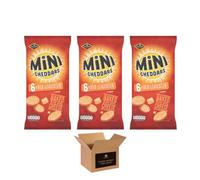 Jacob’s Crackers, Crinklys, Twiglets, Mini Cheddars Crisps & Savoury Snack - Crunchy Cheese & Onion, Salt & Vinegar, Prawn Cocktail & more Baked - (Red Leicester 6x23g-Pack 3)