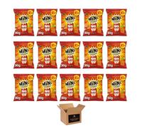 Jacob’s Mini Cheddars Red Leicester Cheese Grab Bag - Crunchy Biscuits, Classic British, Lunchbox Snacks, Party Food, Oven Baked Cheesy Crackers (case of 15, Crinklys Frank's RedHot 90g)