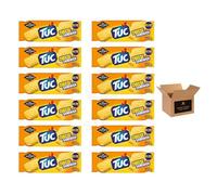 Jacob’s Mini Cheddars Red Leicester Cheese Grab Bag - Crunchy Biscuits, Classic British, Lunchbox Snacks, Party Food, Oven Baked Cheesy Crackers (Tuc Cheese Sandwich - 150g x 12Pack)