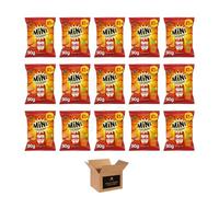 Jacob’s Mini Cheddars Red Leicester Cheese Grab Bag - Crunchy Biscuits, Classic British, Lunchbox Snacks, Party Food, Oven Baked Cheesy Crackers (case of 15, Mini Cheddars Franks RedHot 90g)