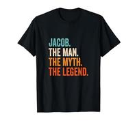 Jacob The Man The Myth The Legend First Name Jacob T-Shirt, Men, Black, X-Large