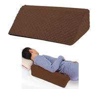 Jacobable Wedge Pillow for Side Sleeping, Body Positioning Foam Wedge Pillow, Side Wedge Pillow for Sleeping Non-Slip Back Positioning Pillow for Bed Sore Wedge (Brown)