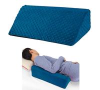 Jacobable Wedge Pillow for Side Sleeping, Body Positioning Foam Wedge Pillow, Side Wedge Pillow for Sleeping Non-Slip Back Positioning Pillow for Bed Sores Wedge (Blue)