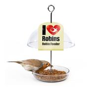 Jacobi Jayne® I Love Robins® Pearl Feeder™ - Attracts Small Garden Birds. HangIng Bird seed Feeder Perfect For Seed Mixes And Mealworms. (Small)