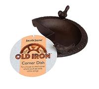 Jacobi Jayne® Iron Old™ Corner Dish Bird Bath - Bird Bath, Drinker, Feeder for Garden. Frost Proof Bowl. Rugged-metal, Free Standing for Garden