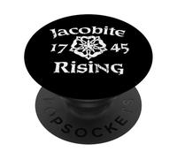 Jacobite Rising 1745 White Rose Distressed Print PopSockets Adhesive PopGrip