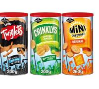 Jacob's Baked Snacks Bundle - Crinklys Cheese & Onion 200g, Mini Cheddars Original 260g & Twiglets Original 200g, Sharing Snack Tubs