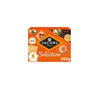 JACOB'S Biscuits Cheese Crackers Tub, 8 Cracker Varieties, The Selection, 300 g (Pack of 1)