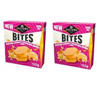 Jacob's Bites Mature Cheddar & Caramelised Onion Flavour Crackers, Pack of 2