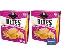 Jacob's Bites Mature Cheddar & Onion Crackers (125g x 2)