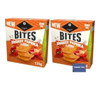 Jacob's Bites Smoked Paprika Crackers (125g x 2) - Bold & Smoky Flavor for Snacking & Sharing