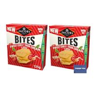 Jacob's Bites Sweet Chilli & Sour Cream Crackers - Deliciously Tangy & Crunchy Snack (2 x 150g)