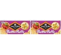 JACOB'S Butter Puffs Crackers - The Light & Flaky Biscuit, 200 g (Pack of 2)