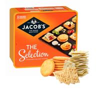 Jacob's Cheese Biscuits Crackers Tub - 8 Different Selection of Delicious Biscuits for Cheese Cream Crackers Snacks 900g. Food Hamper for Cheese Board