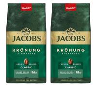 Jacobs Coffee Beans Krönung Classic Aroma Beans, nutty with citrus notes, roasted in Bremen, intensity 6/10, whole coffee beans, 2 x 500g (pack of 2)