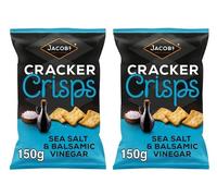 Jacob's Cracker Crisps, Sea Salt & Balsamic Vinegar Flavour, 150g, Pack of 2