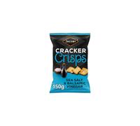 Jacob's Cracker Crisps Sea Salt & Balsamic Vinegar - Sharing Bag 150 g, Irresistibly Crunchy, Oven-Baked & Vegetarian