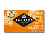 Jacobs Crackers for Cheese Biscuits Multipack - Jacobs Original Cream Crackers 8x3 Crackers Snack Packs (3 each Individually Wrapped Biscuits total of 72 crackers) Bundled By The Great British Kitchen
