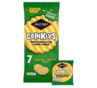 Jacob's Crinklys Cheese & Onion 25g x 7 per Pack - Pack of 2