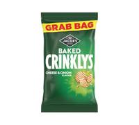 JACOB'S Crinkly's Cheese & Onion Flavour Baked Snacks Grab Bag, 45g
