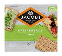 Jacob's Crispbreads Chive Crackers, 20 Crackers Per Pack, 190 g (Pack of 1)