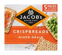 Jacob's Crispbreads Mixed Grain Crackers, 20 Crackers Per Pack, 190 g (Pack of 1)
