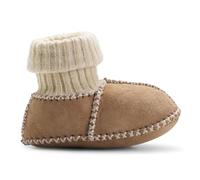 Jacobs & Dalton Baby Booties with Knitted Cuff - Genuine Sheepskin & Lambskin Lined Infant Shoes for Boys and Girls - Soft Grip (6-9 months, UK Footwear Size System, Infant, Age, Medium, 9 Months)