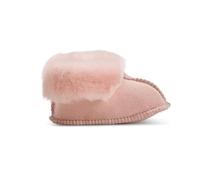 Jacobs & Dalton Baby Turn Down Sheepskin Boots - Genuine British Wool Lined Slip On Booties for Newborn Infants - Soft Suede Sole for Indoor Pram Use - Warm Comfortable Unisex Baby Footwear