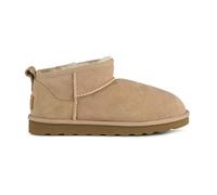 Jacobs & Dalton Women’s Mini Ankle Sheepskin Boots - Genuine Sheepskin & Suede Super Short Boots - Plush Wool Lining with Lightweight EVA Sole - Easy Slip-On Low-Cut Winter Bootie - Sand/UK 6