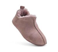 Jacobs & Dalton Women's Sheepskin Slipper Booties - Genuine Soft Shearling Lining for All-Season Comfort - Slip-On Design with Durable Non-Slip Sole - Stylish Indoor & Light Footwear - Fawn/UK 3