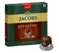 Jacobs Douwe Egberts Jacobs Espresso 10 Intenso 20 aluminum capsules compatible with Nespresso® coffee machines