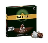 Jacobs Espresso 10 Intenso Coffee Capsules Compatible with Nespresso 20 Capsules 5.2 g