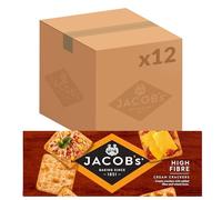 Jacob's High Fibre Cream Crackers, 200 g (Pack of 12)